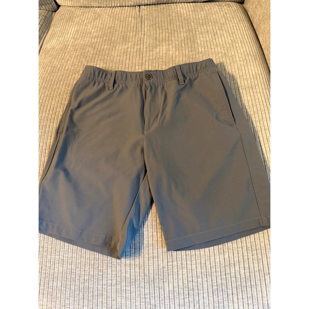 Under Armour Mens Gray Performance Golf Shorts Size 34 Stretch Flat Front